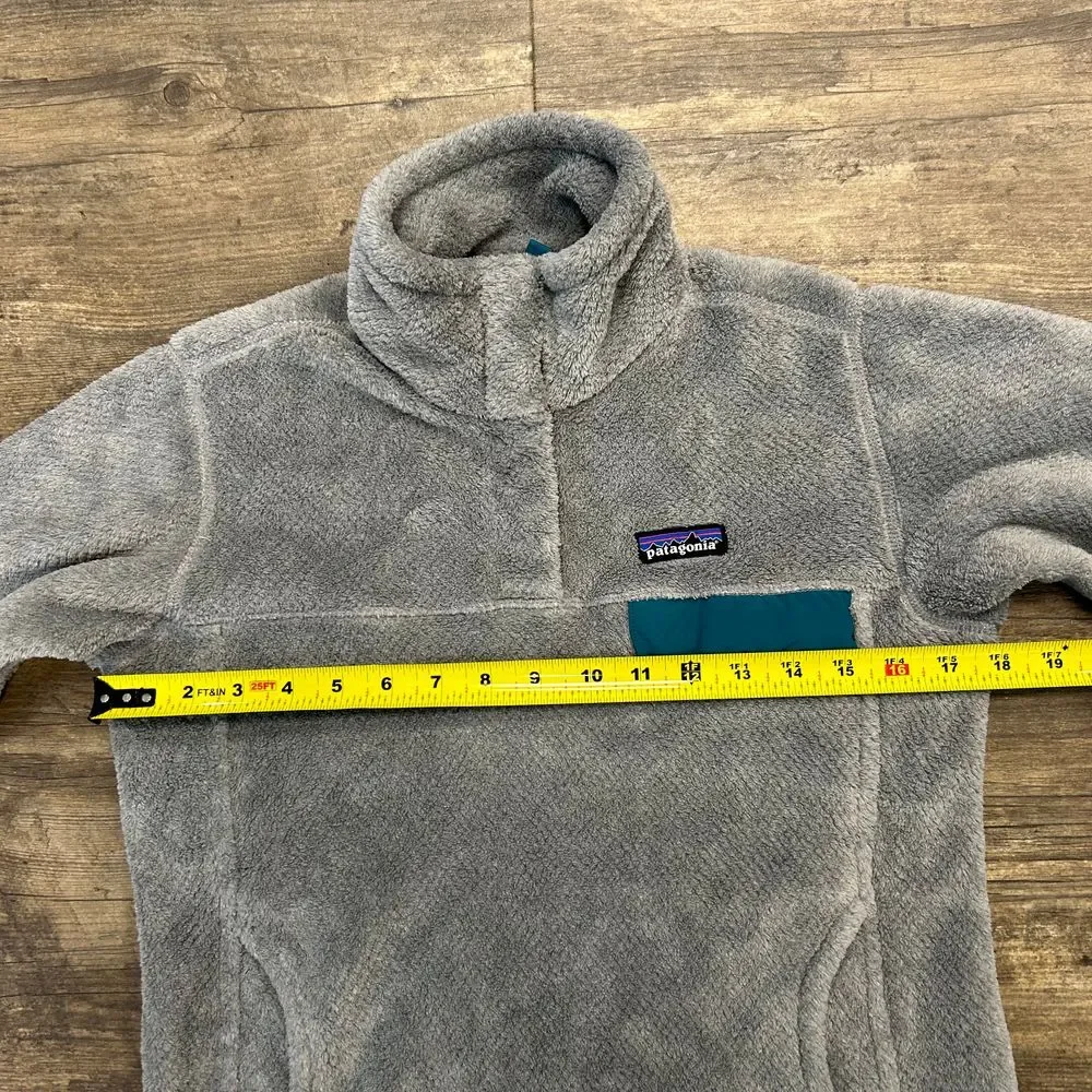 Patagonia Women Fleece‎ Pullover T Snap Gray Green Size Medium (469) - Picture 5 of 7